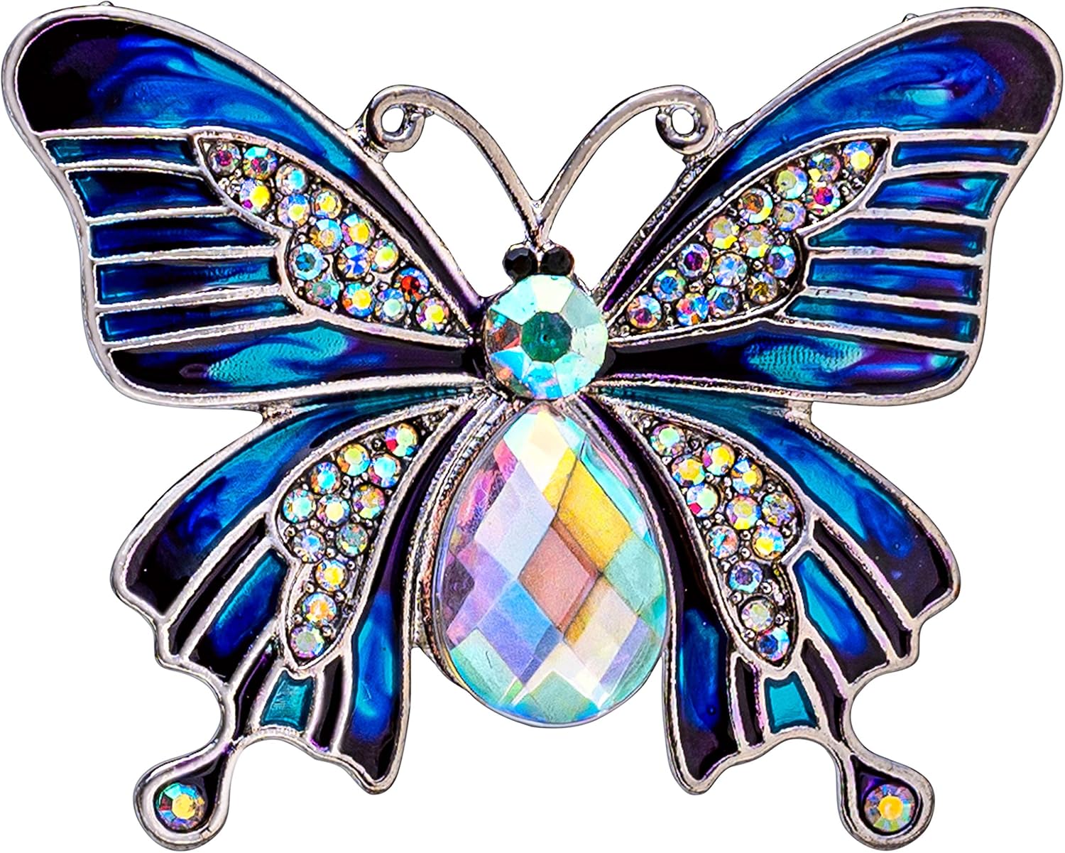 eXcaped Scarf Ring Butterfly Gifts for Women, Diamante Scarf Jewelry