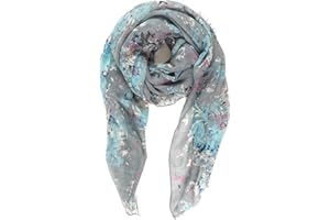 MELIFLUOS DESIGNED IN SPAIN Scarf for Women Lightweight Floral Flower Scarves for Spring Spring Fall Winter Shawl Wrap