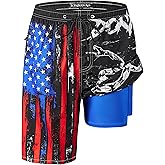 PAUFOGA Mens Swim Trunks Quick Dry Board Shorts Bathing Suit for Men Beach Swimwear Breathable Surf Beach Shorts Swimwear