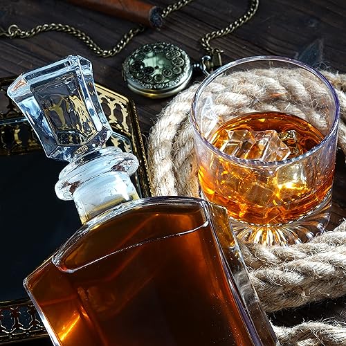 Gifts for Men Dad, Whiskey Decanter Set with Glasses, Whiskey