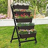 G TALECO GEAR Vertical Garden Planter, Vertical Raised Garden Bed Planter Box with 5 Container Boxes, Grow Your Herb Vegetabl