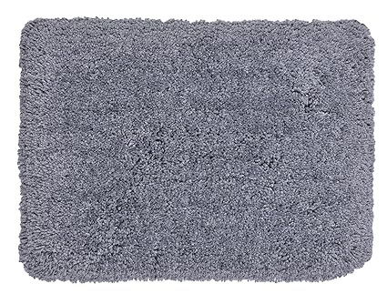 Kridhay Natura Life Solid Microfibre Bath Mat - 16x24, Charcoal