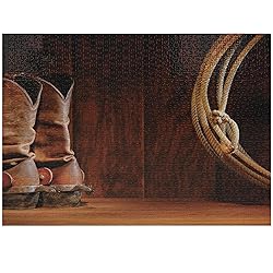 Ambesonne Western Jigsaw Puzzle, American Style