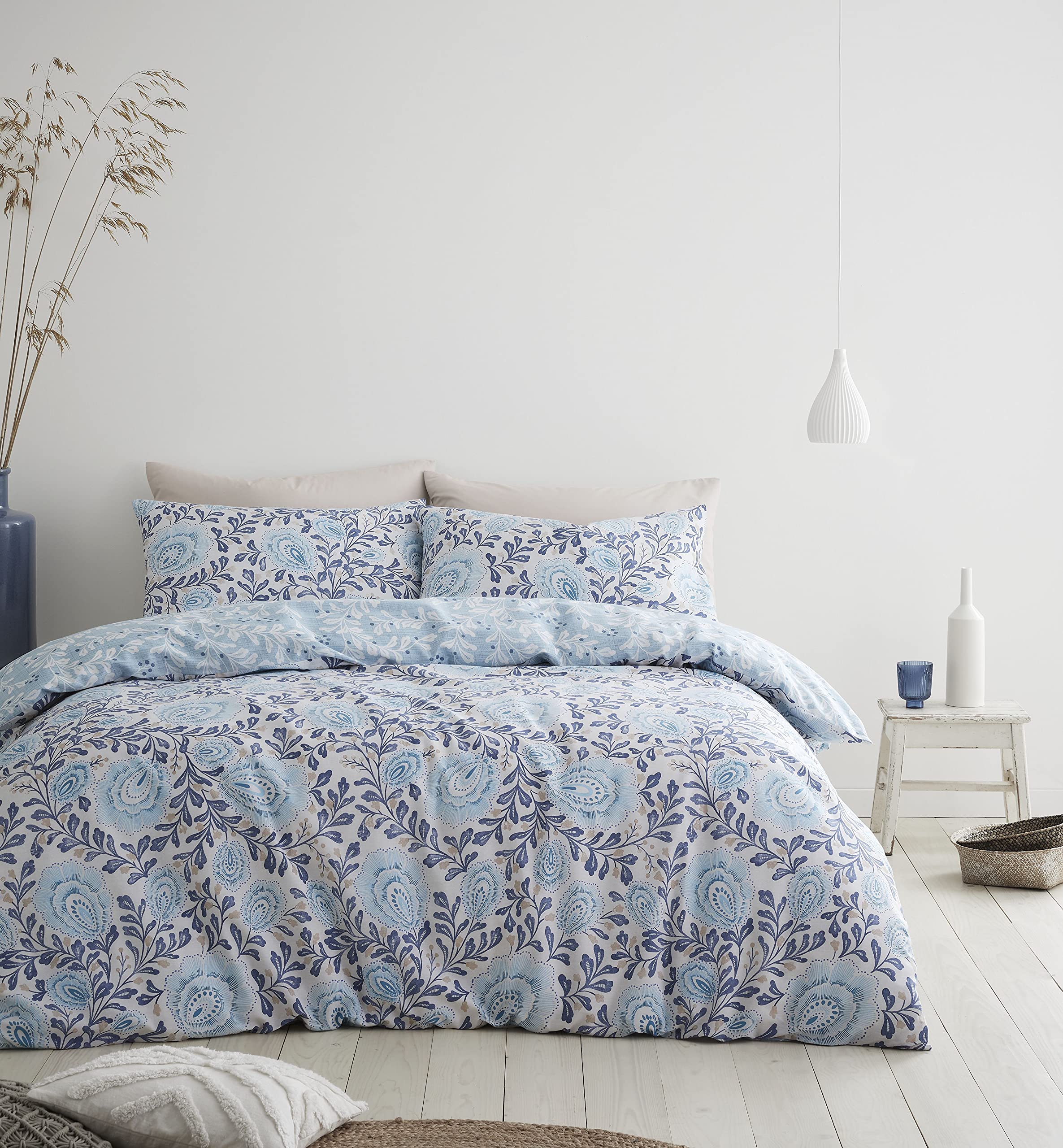 Pineapple Elephant Cabana Cotton King Duvet Set Teal