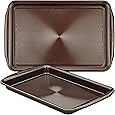 Circulon Nonstick Bakeware Set with Nonstick Cookie Sheets / Baking Sheets - 2 Piece, Chocolate Brown