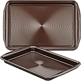 Circulon Nonstick Bakeware Set with Nonstick Cookie Sheets / Baking Sheets - 2 Piece, Chocolate Brown
