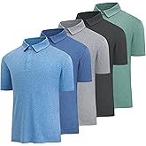 MCPORO Golf Polo Shirts for Men Casual Moisture Wicking Men's Polo Shirts Quick Dry Short Sleeve