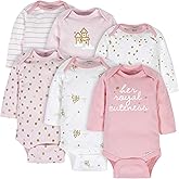 Gerber Baby Girls' 6-pack Long-sleeve Onesies Bodysuits
