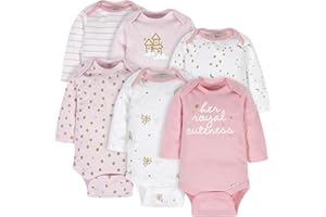 Gerber Baby Girls 6-pack Long-sleeve Onesies Bodysuits