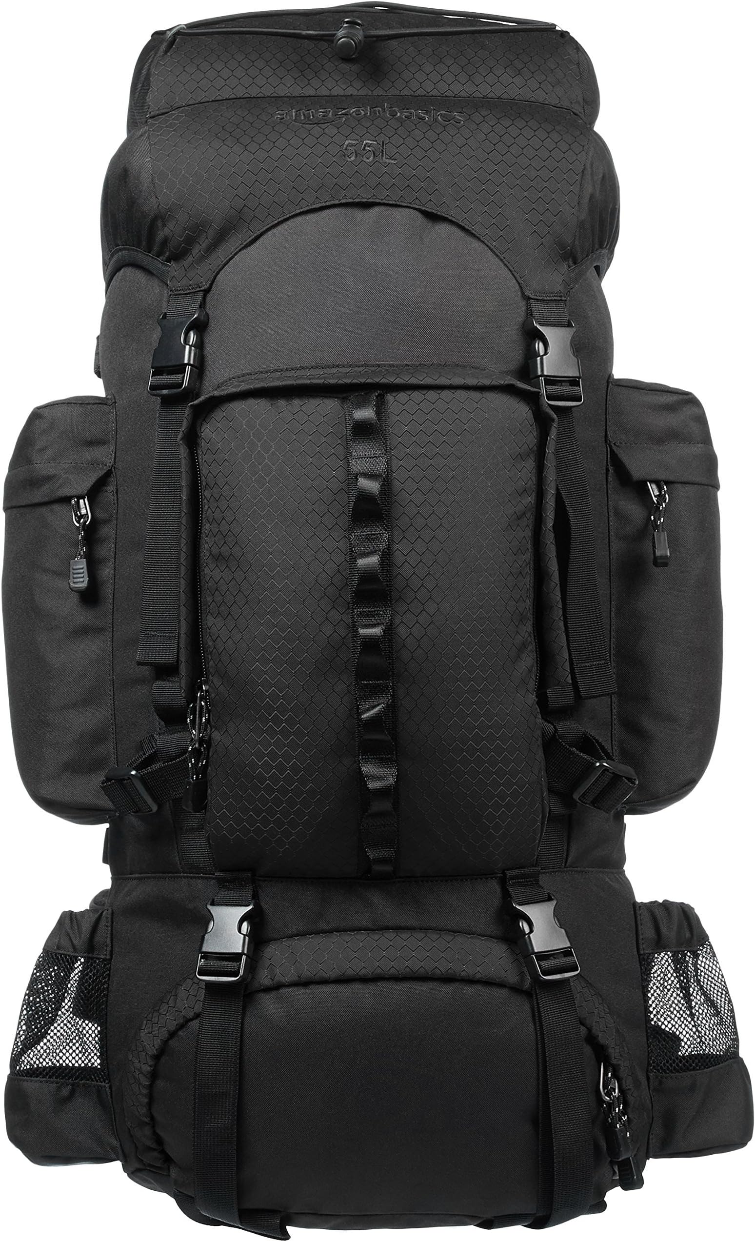 AmazonBasics Internal Frame Hiking Backpack with Rainfly