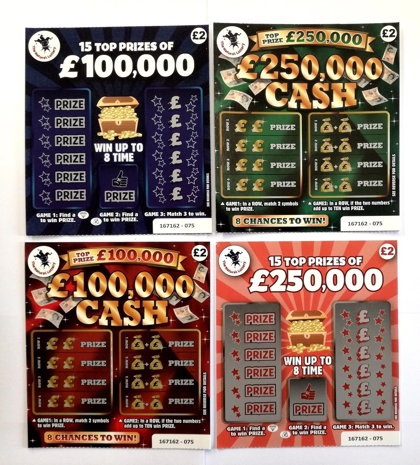 3 Fake Winning Scratch Cards by NCWholesale Gag Toys & Practical Jokes