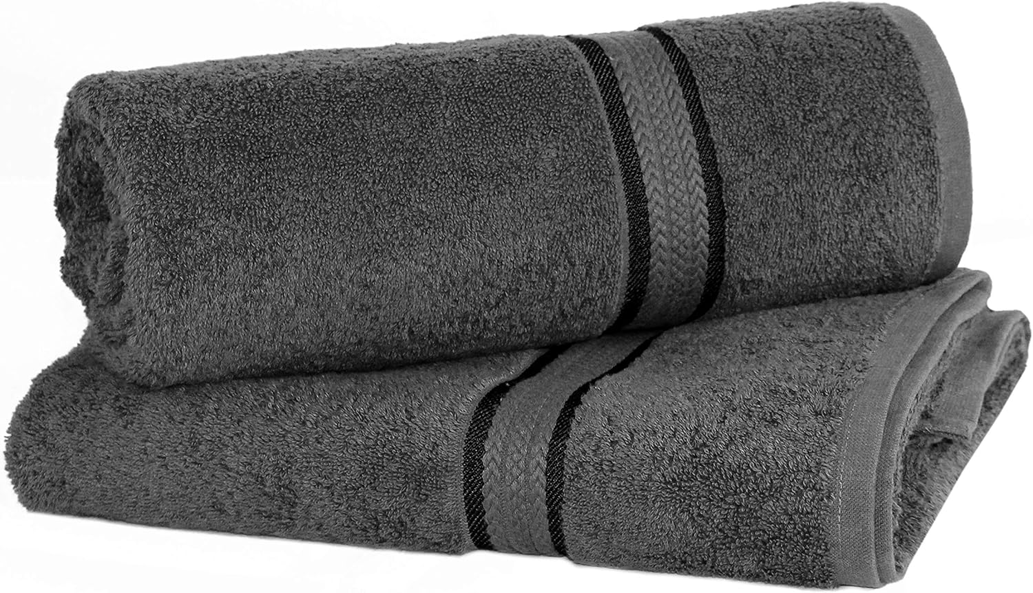 COTTON CRAFT Ultra Soft Luxury Set of 4 Ringspun Cotton Bath Towels, 580GSM, Heavyweight, 30 inch x 54 inch, Navy Blue: Home & Kitchen