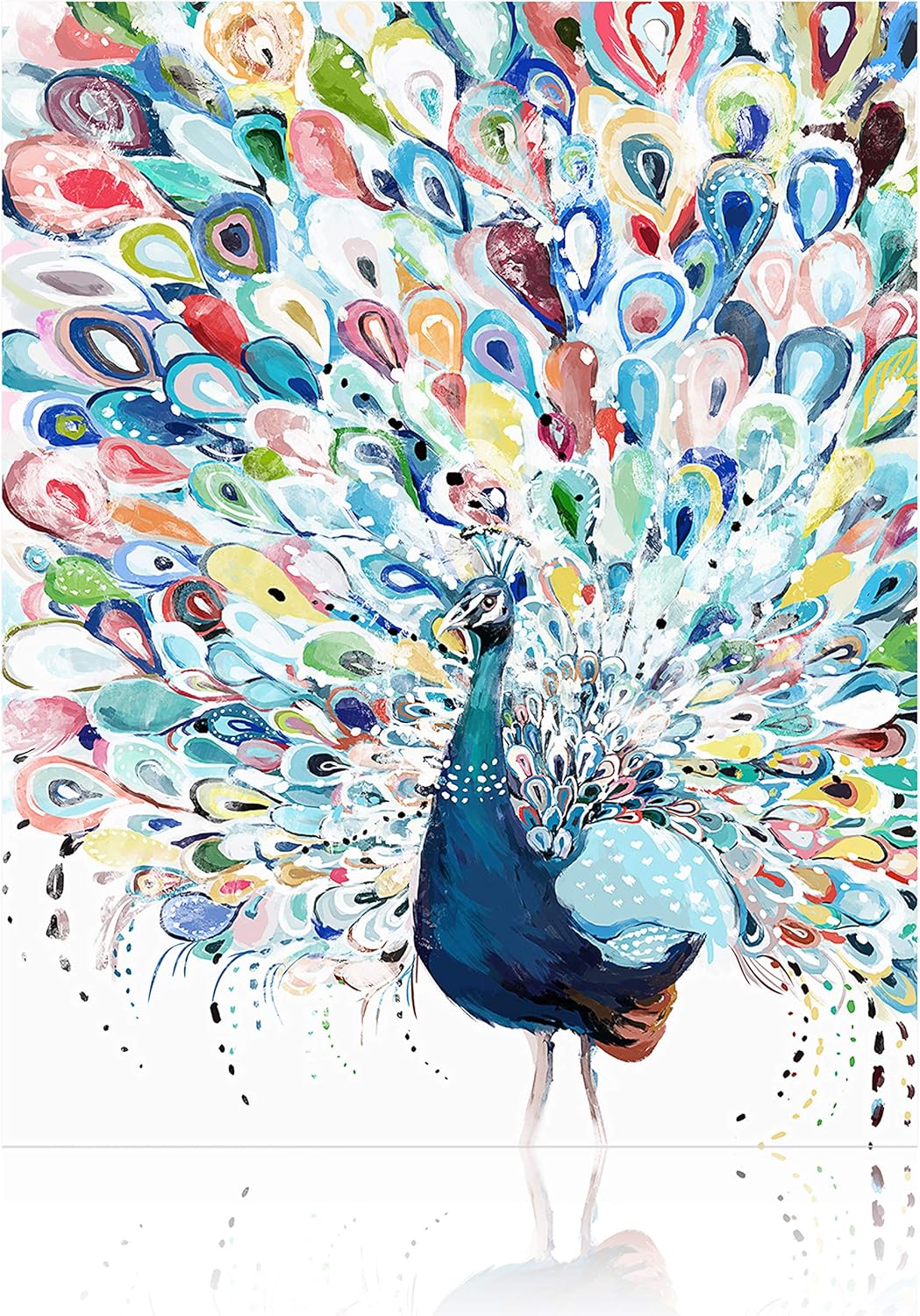 Gronda Malen nach Zahlen Erwachsene DIY Bunt Pfau Gemälde