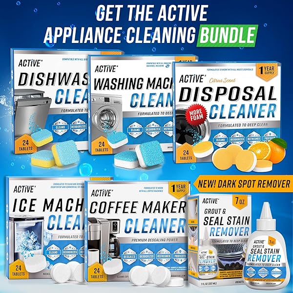 ACTIVE MOLD STAIN REMOVER GEL CLEANER HEAVY DUTY STAIN CLEANER FOR FRONT LOADER WASHING MACHINE SEAL, BATHROOM GROUT, SHOWER, CAULK – FRONT LOAD WASHER CLEANING SOLUTION – 7 FL OZ