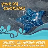 STAR SPLASH Hot Tub Scum Absorber Stars 3D Honeycomb Sponges 2 Pack 10x10 In view 3