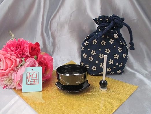 Amazon 京都清水 煌ブランド モダン仏具 国産 可愛いおりん 3点セット ブラック 1 8寸 おりん リン台 リン棒セットモダン仏具 家具調 リビング インテリア おしゃれ りん台 ミニ仏壇 京都の小物付 具足 仏具セット オンライン通販