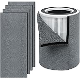 Harebery Upgrade HP670 Replacement Filter Set Compatible with Hunter HP670 Large Tower Purifier, Part Number H-HF670-VP, 1 Premium Filter + 4 Carbon Pre-filters