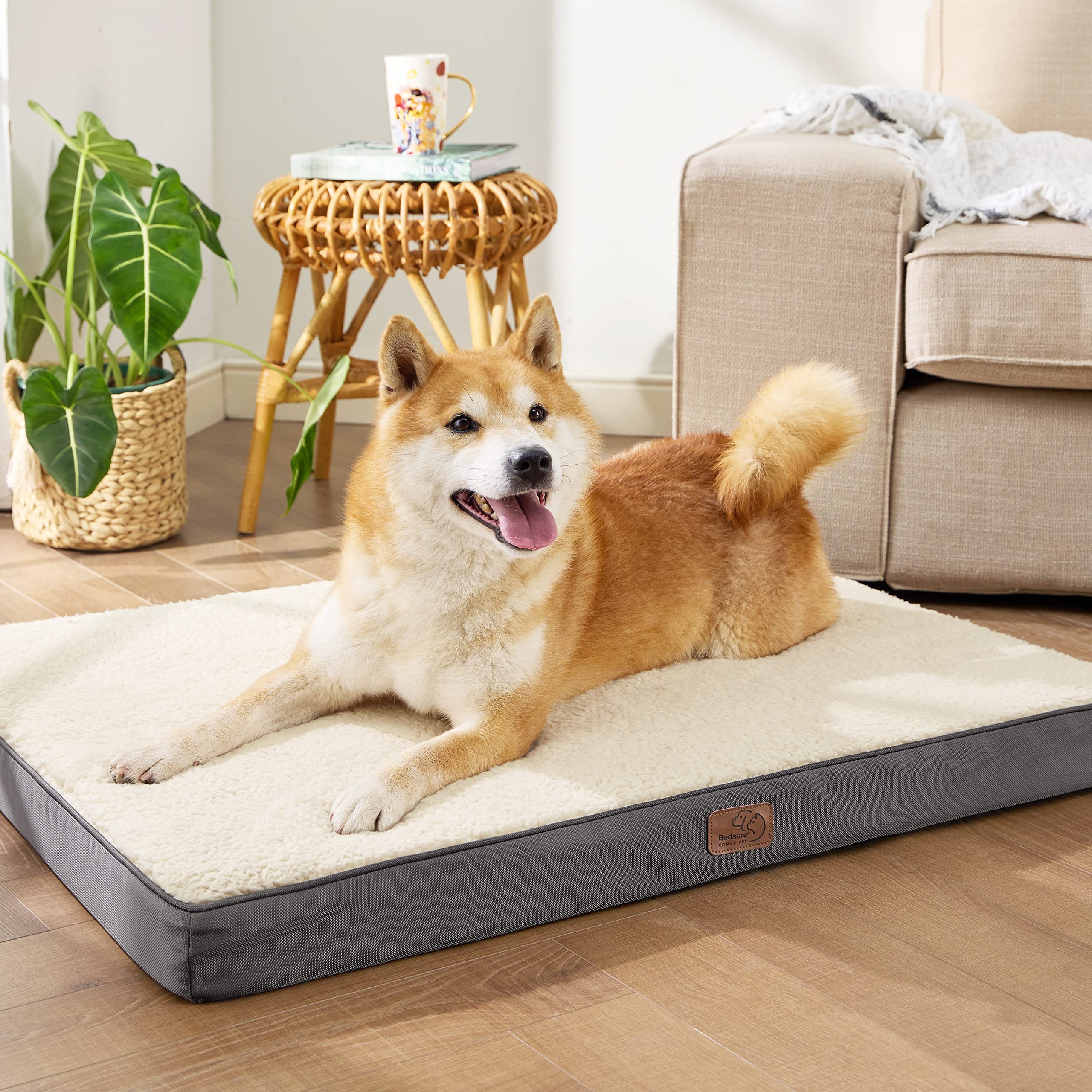 thumbnail image 2 of Buy Flat Dog Bed Amazon Outlet Amazon Bedsure Washable Dog Crate Bed For Large Dogs Reversible Foam Floor Dog Mat Lightweight Travel Flat Pet Beds For Indoor Outdoor Dogs 35 X 23 2 of 14