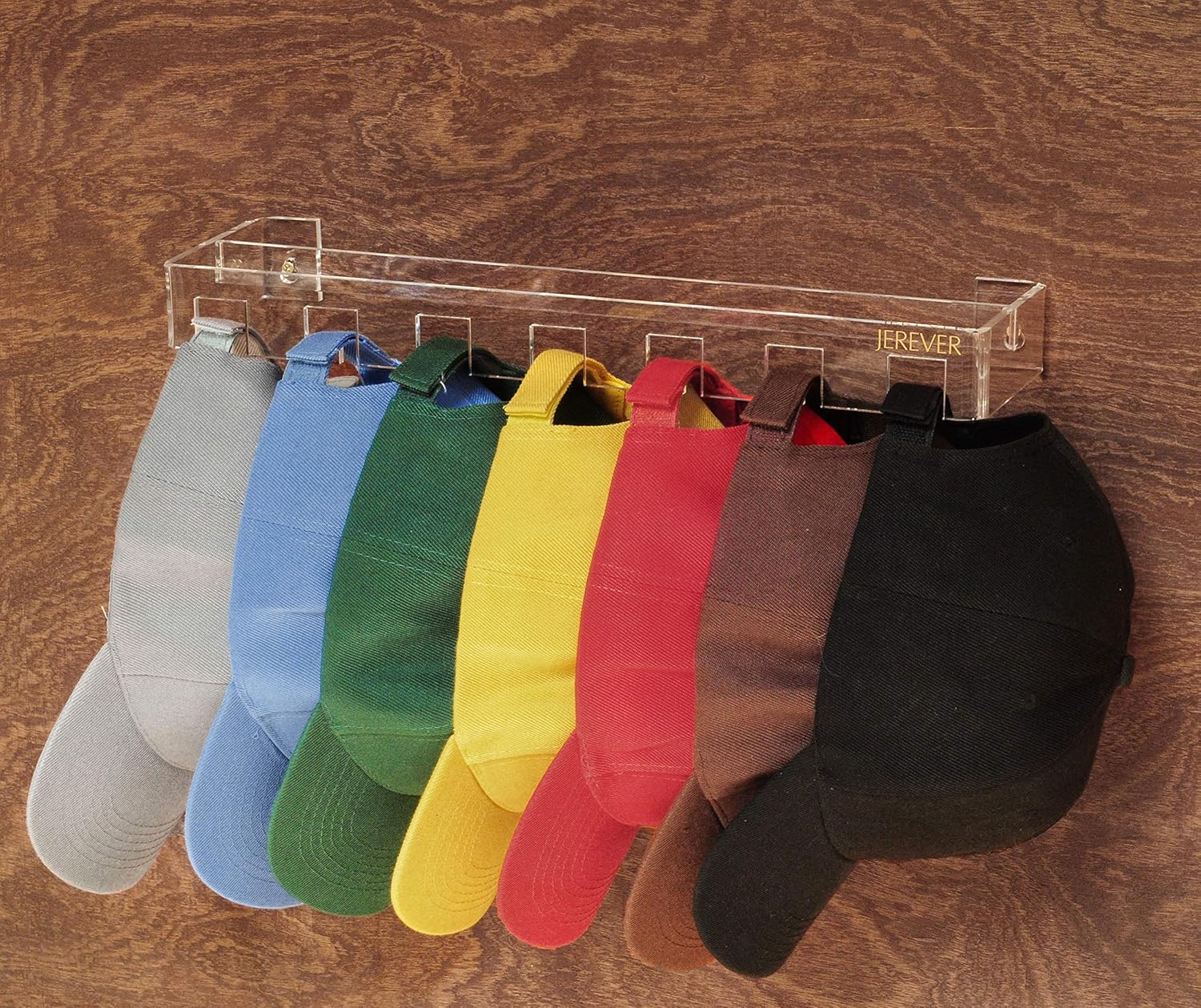 Hat Rack Caps Organizer Storage Holder,Acrylic Hanger with 7 hooks