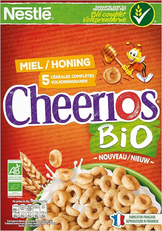 Nestle Cheerios Bio Cereales Du Petit Dejeuner 375g Amazon Fr Epicerie