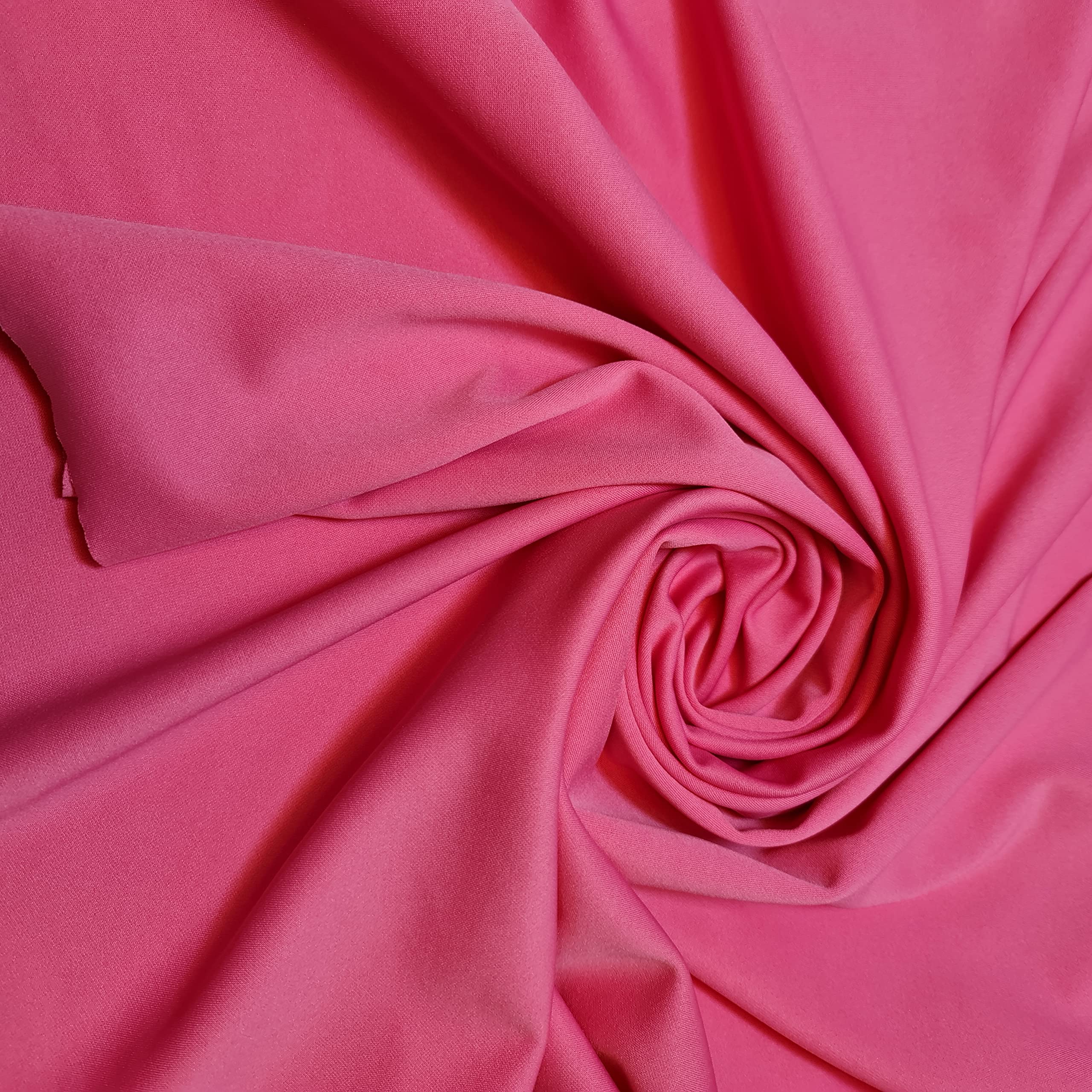 Scuba Crepe Breathable Superior Quality Stretch Wet Suit Dress Fabric 140cm Wide (2 Meter, Candy Pink) — image 1