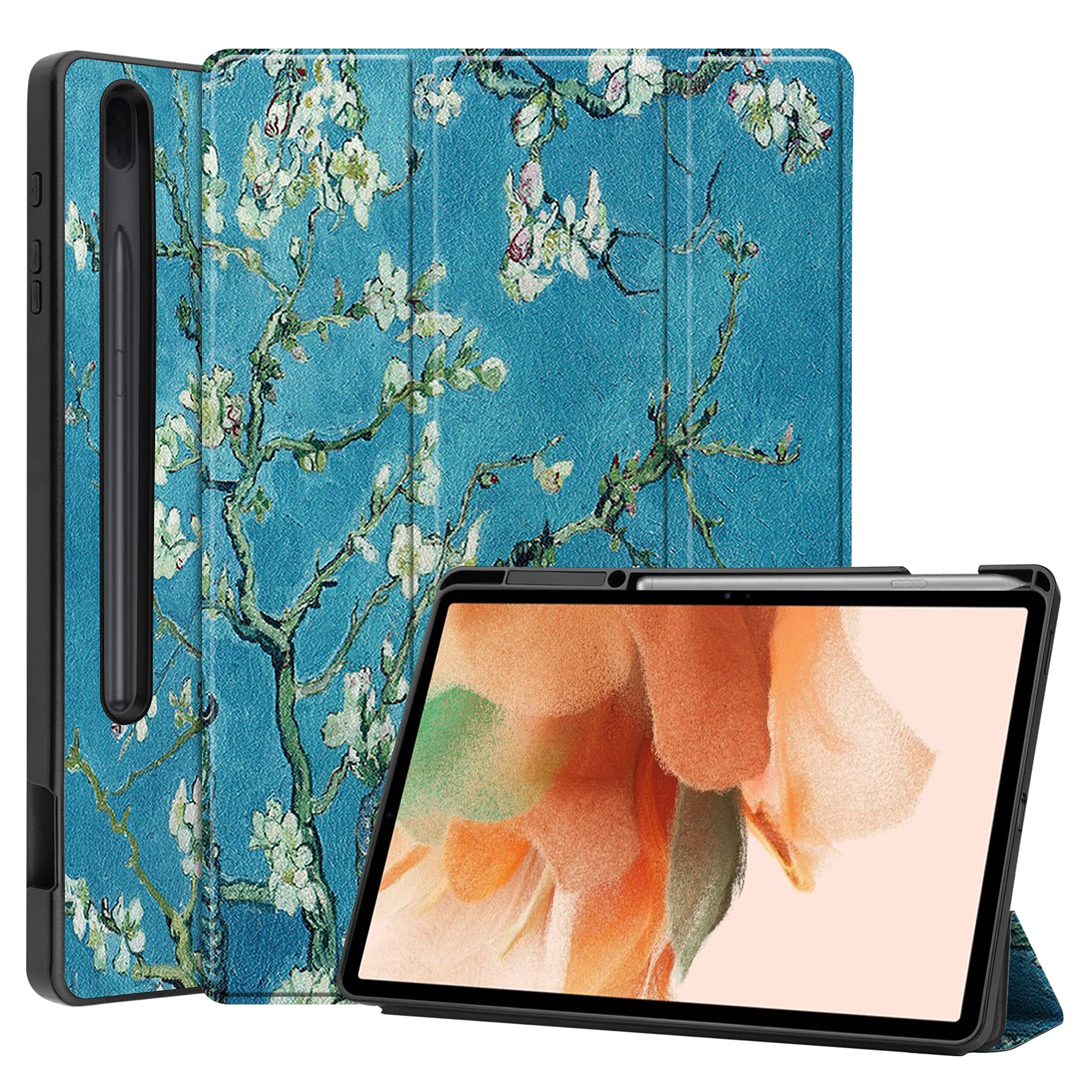Acelive Case Compatible with Samsung Galaxy Tab S8 Plus/Tab S7 FE/Tab S7 Plus 12.4 inch with S Pen Holder