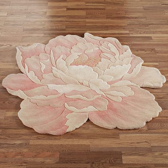 Nourison Juliette Round Flower Rug Rose Blush Home & Kitchen
