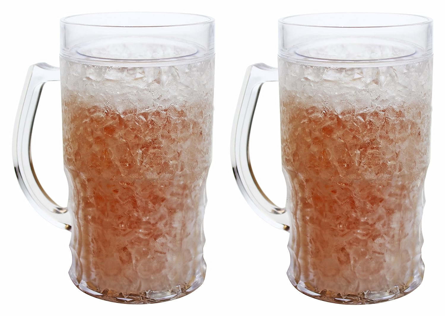 Double Wall Gel Frosty Freezer Mugs Large 22oz, Set of Two, Clear eBay