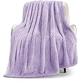 Whale Flotilla Extra Large Lilac Throw Blanket for Couch, Decorative Soft Warm Fleece Bed Blankets, Plush Fluffy Thick Sofa Throws for All Season, 50x70 Inch