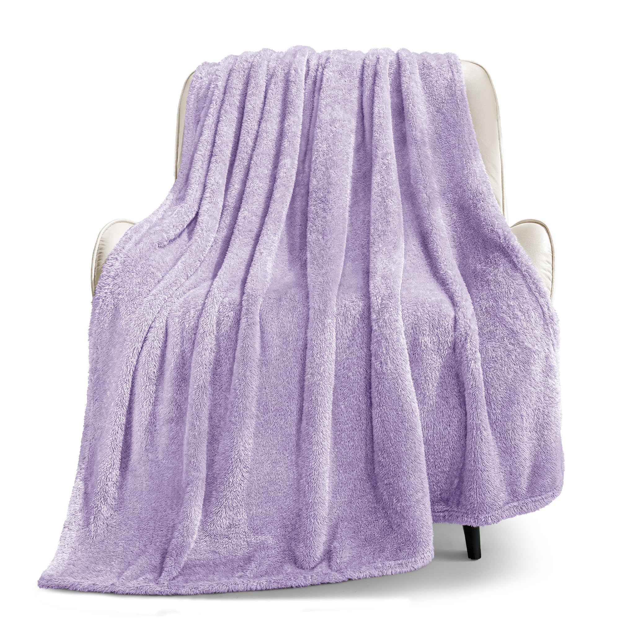Photo 1 of Whale Flotilla Extra Large Lilac Throw Blanket for Couch, Decorative Soft Warm Fleece Bed Blankets, Plush Fluffy Thick Sofa Throws for All Season, 50x70 Inch