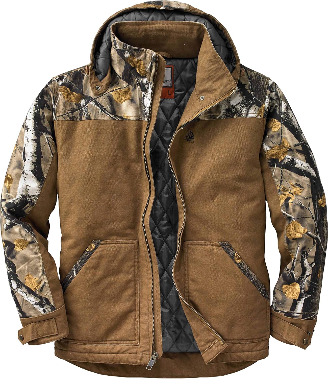 Legendary Whitetails Men's Canvas Cross Trail Big Game Camo Workwear Hooded Jacket