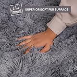 Aspire Homeware Grey Fluffy 120x170 Rug Non Slip Large Modern Shaggy view 4
