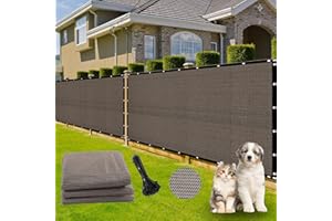Dellna Fence Covering Outdoor Privacy Screen for Fence – Fence Privacy Screen for Balcony, Yard, Patio, Garden, Zip Ties Included (Brown, 4x50Ft)