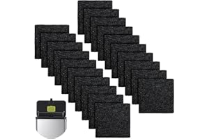 XBWW 20 Packs 3.15x3.15x0.32 Inch Odor Absorbing Filter Refills for EKO Trash Cans, Activated Charcoal Deodorizer Compatible with EKO Step & Touchless Garbage Cans with Built-in Filter Compartment