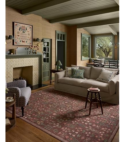Amazon.com: Loloi Rifle Paper Co Edinburgh Merlot/Multi 10'-0