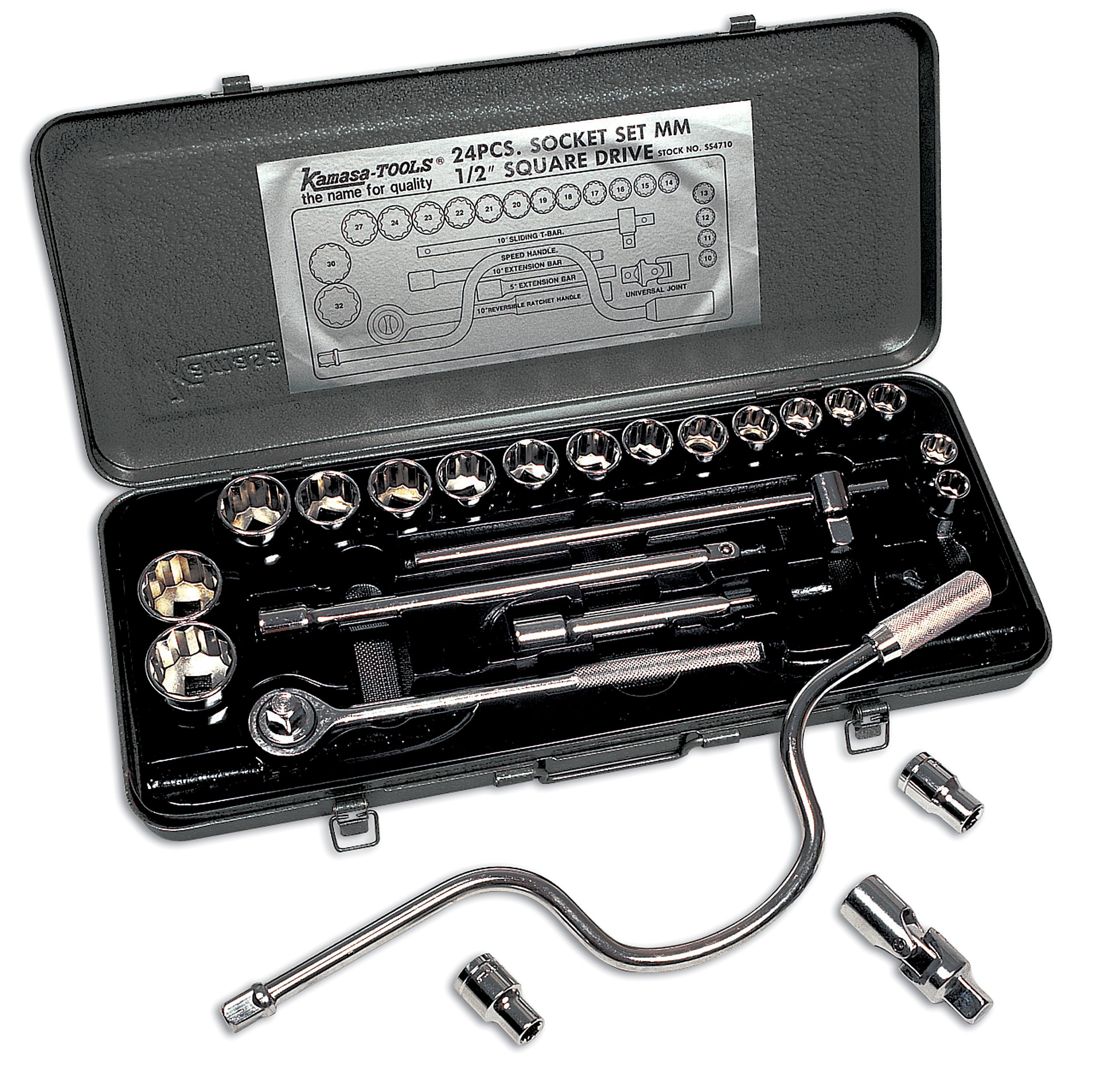 Kamasa SS4710 Socket Set 1/2"D, 24pc
