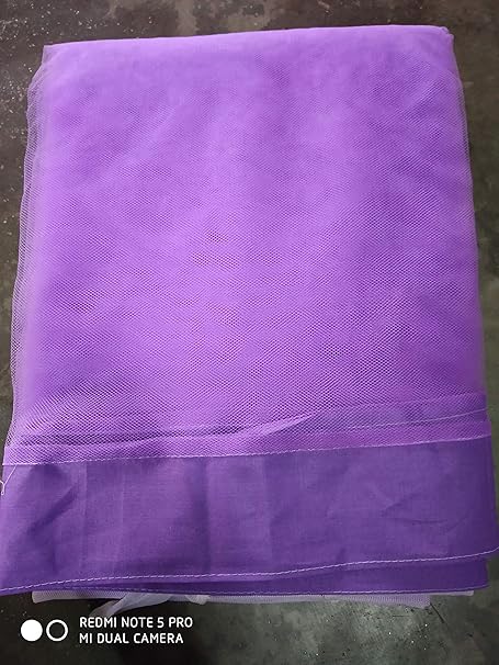 shri ashu creation Superior Luxor Qualtiy Mosquito Net for Bed- (6 * 7 FEET) Purple