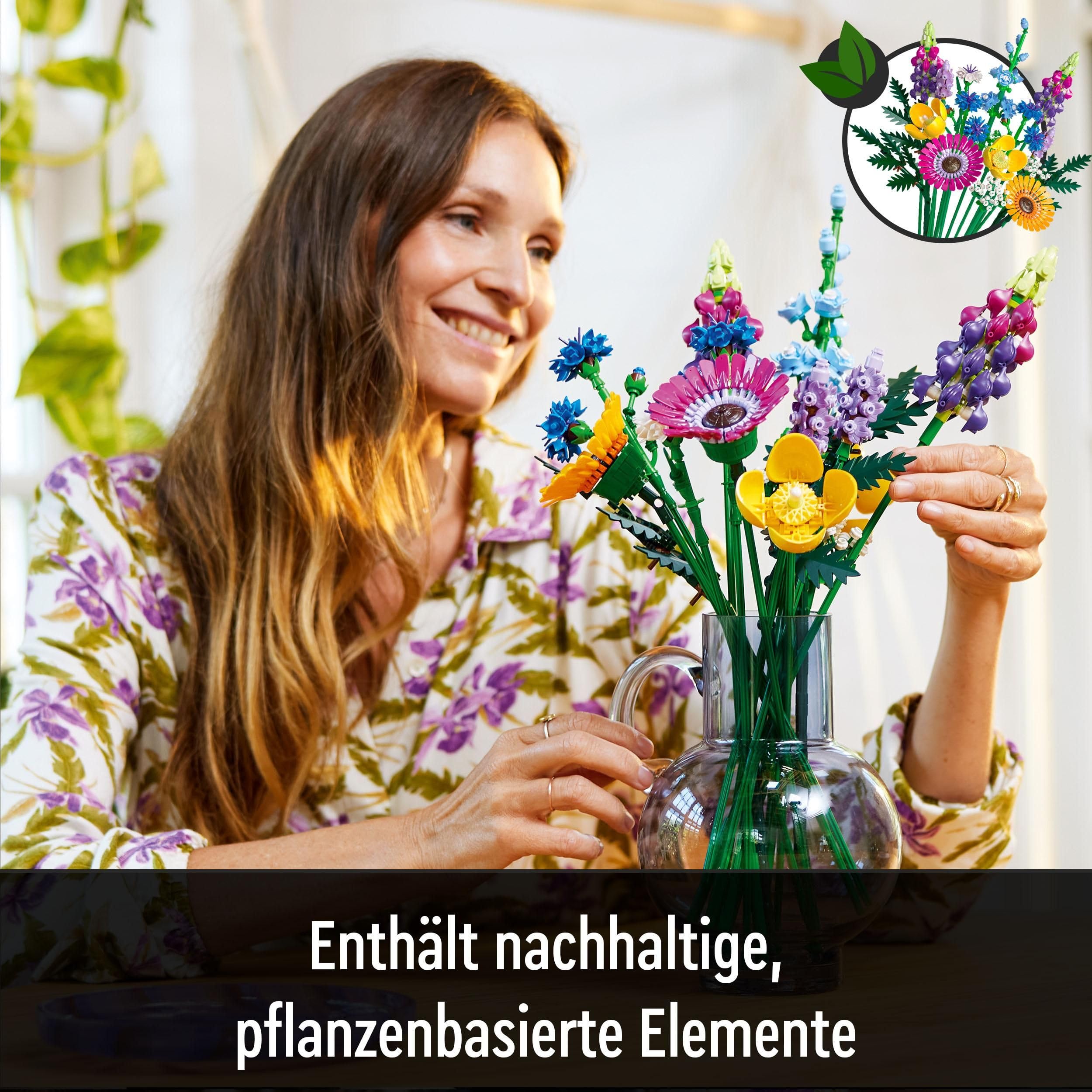 LEGO Botanicals Wildblumenstrauß Set - Künstliche Blumen mit Mohn und Lavendel zum Basteln für Erwachsene - Geschenkidee für Heimdeko - Botanik Kollektion 10313 6