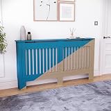 Vida Designs Chelsea Radiator Cover Unfinished Large Modern Vertical Slat MDF view 2