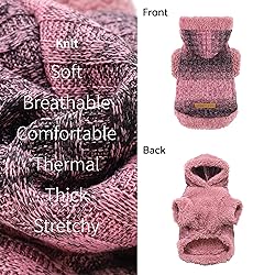 Fitwarm Fuzzy Dog Sweater, Knitted Winter Dog