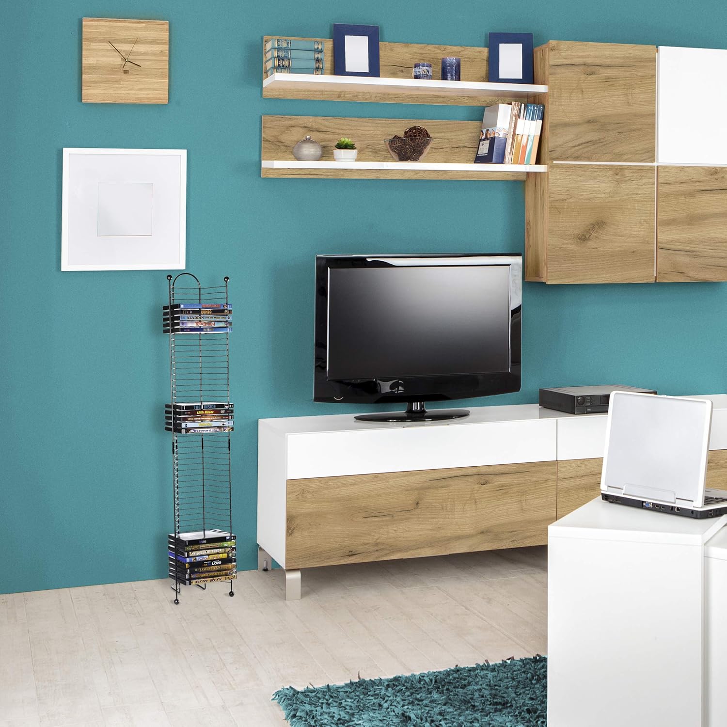 Atlantic 52-DVD/BLU Ray Disc Tower - PN 63712035 in Gunmetal: Home Audio & Theater