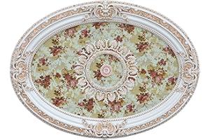 AFD Home French Foliate Oval Chandelier Ceiling Medallion or Fan Medallion, 43 Inches