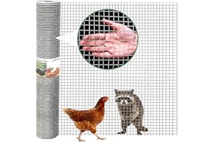Gartist 1/2 Inch 48"x100' Hardware Cloth – Hot-Dip Galvanized After Welding, 19GA Chicken Wire Fencing Roll for Snake, Raccoon & Fox Prevention