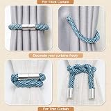 Pretty Jolly 2 Pack Magnetic Curtain Tiebacks Teal Drape Holdbacks view 6