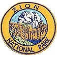 Zion National Park 3" Embroidered Patch DIY Iron or Sew-on Decorative Vacation Travel Souvenir Applique Wander Nature Wildlif