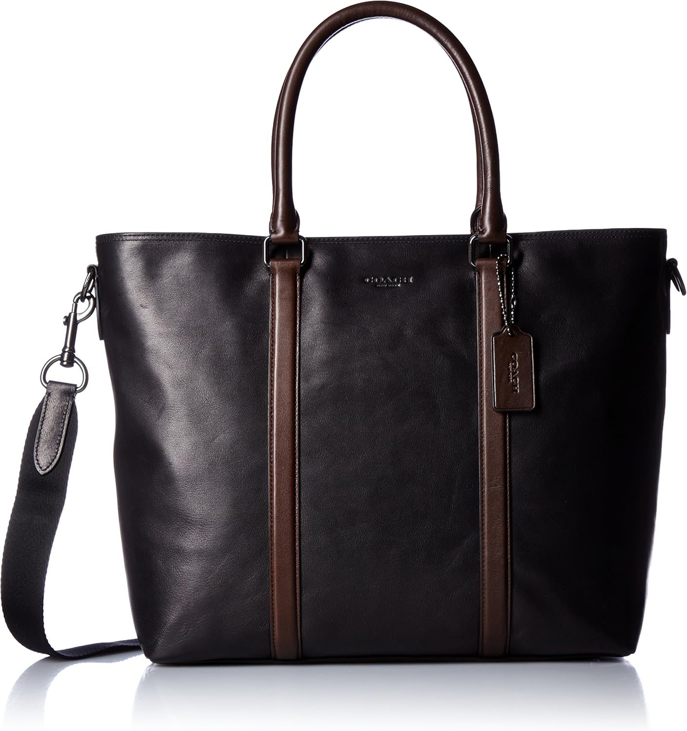 コーチ 公式メトロポリタン トート スポーツ カーフ レザー 752 ブラック マホガニー トートバッグ Amazon