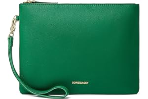 DORIS&JACKY Lambskin Leather Wristlet Clutch Purse For Women Large Soft Designer Wallet With Strap…