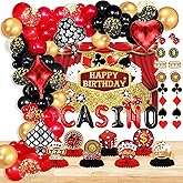 Casino Theme Party Decorations, Casino Birthday Decorations Supplies, Las Vegas Party Decoration, Poker Happy Birthday Backdrop