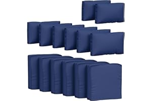 14 Pcs Outdoor Cushion Covers Patio Cushion Slipcovers Replacement Splash Proof with Zipper for Outdoor Furniture, Patio Sofa