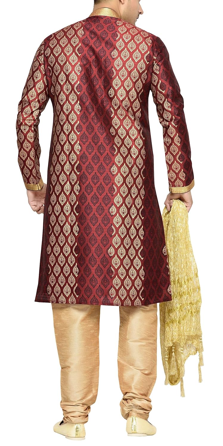 indian poshakh men's silk sherwani